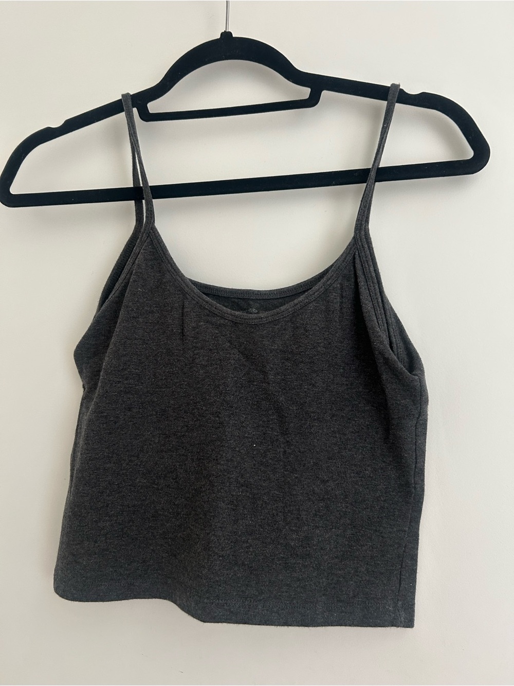 Brandy Melville Charcoal Gray Spaghetti Strap Crop Tank